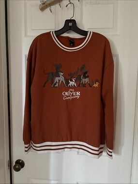 🐻 Disney Oliver & Company lightweight sweatshirt top S